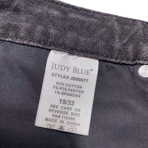 JUDY BLUE High Rise Tummy Control Straight Leg Jeans Size 15/32 Black # JB88677 - Picture 14 of 15